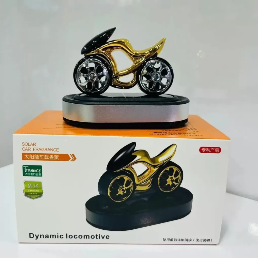 Locomotive Solar Car Fragrance Bike Shape
