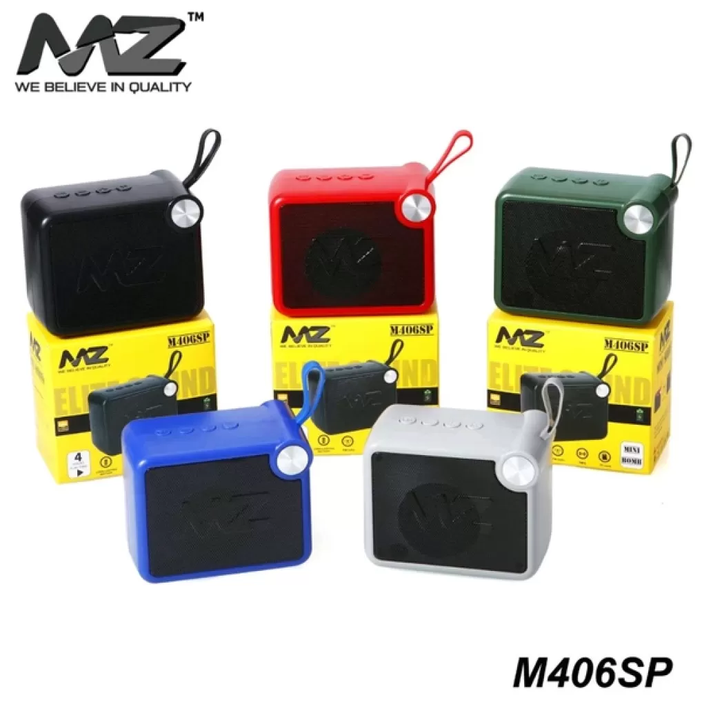 MZ M406SP (Portable Bluetooth Speaker) Dynamic Thunder Sound, 1200mAh Battery 5 W Bluetooth Speaker (Black, Stereo Channel)