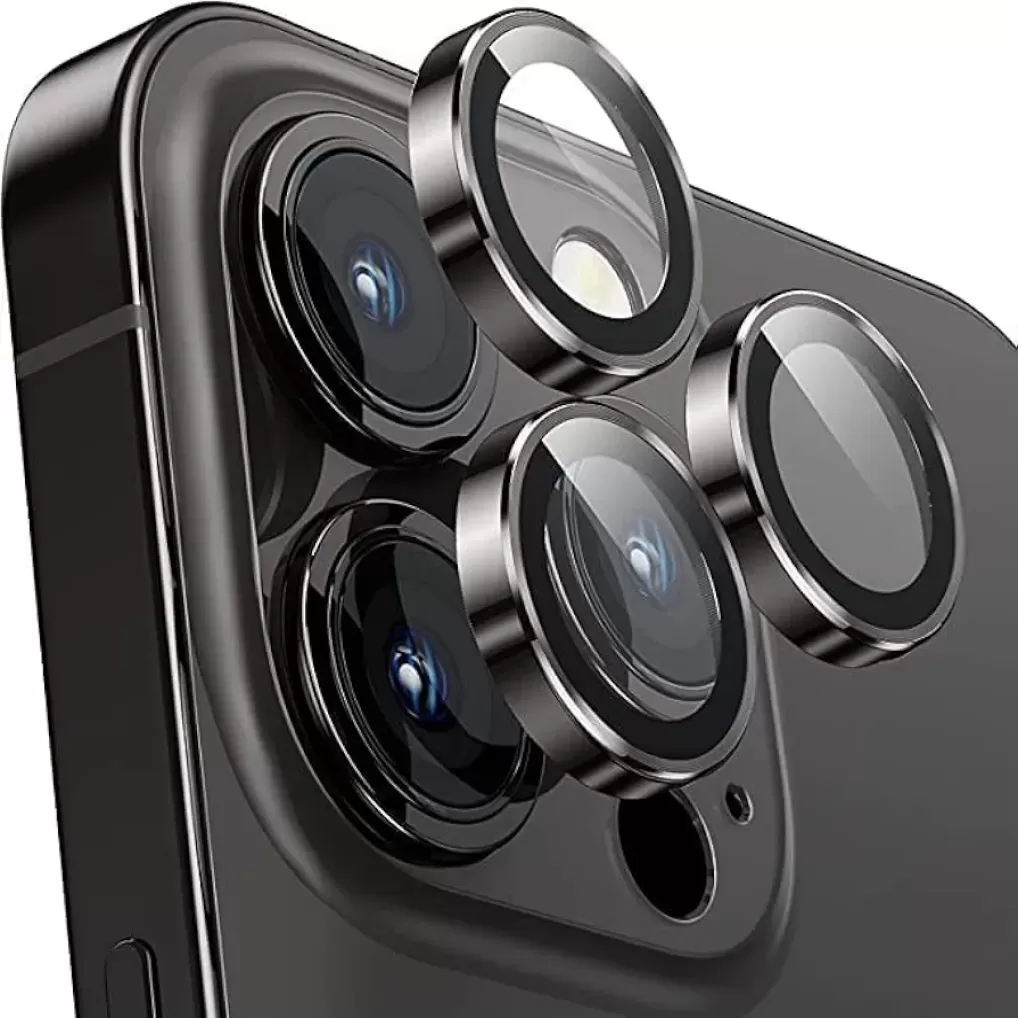 iPhone Tempered Glass Camera Lens Protector for iPhone 17 Pro/iPhone 17 Pro Max - 9H Premium Camera Ring Protection With AR+AF Technology ( Cosmic Orange - Silver - Deep Blue )